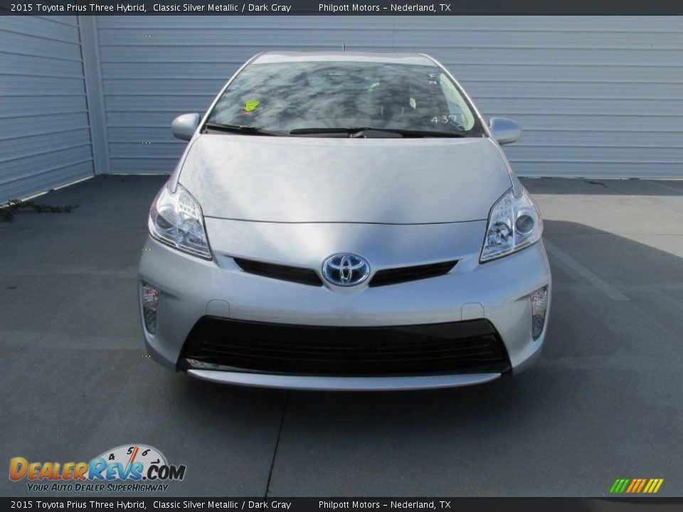 2015 Toyota Prius Three Hybrid Classic Silver Metallic / Dark Gray Photo #8