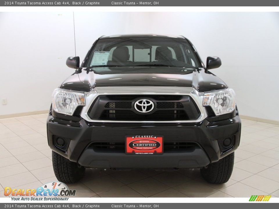 2014 Toyota Tacoma Access Cab 4x4 Black / Graphite Photo #2