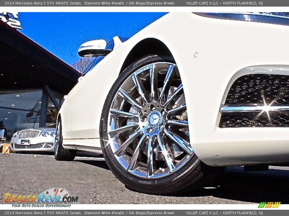 2014 Mercedes-Benz S 550 4MATIC Sedan Diamond White Metallic / Silk Beige/Espresso Brown Photo #11