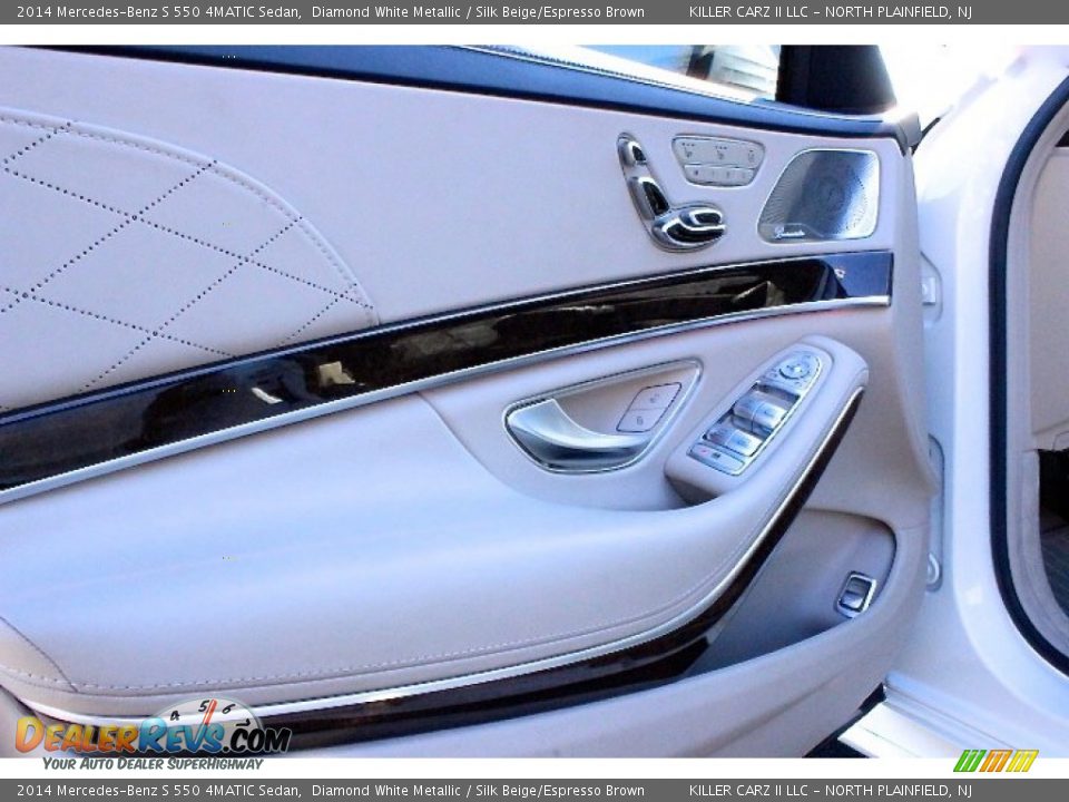 2014 Mercedes-Benz S 550 4MATIC Sedan Diamond White Metallic / Silk Beige/Espresso Brown Photo #15