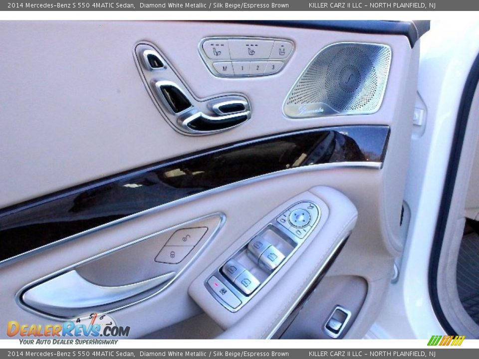 2014 Mercedes-Benz S 550 4MATIC Sedan Diamond White Metallic / Silk Beige/Espresso Brown Photo #16