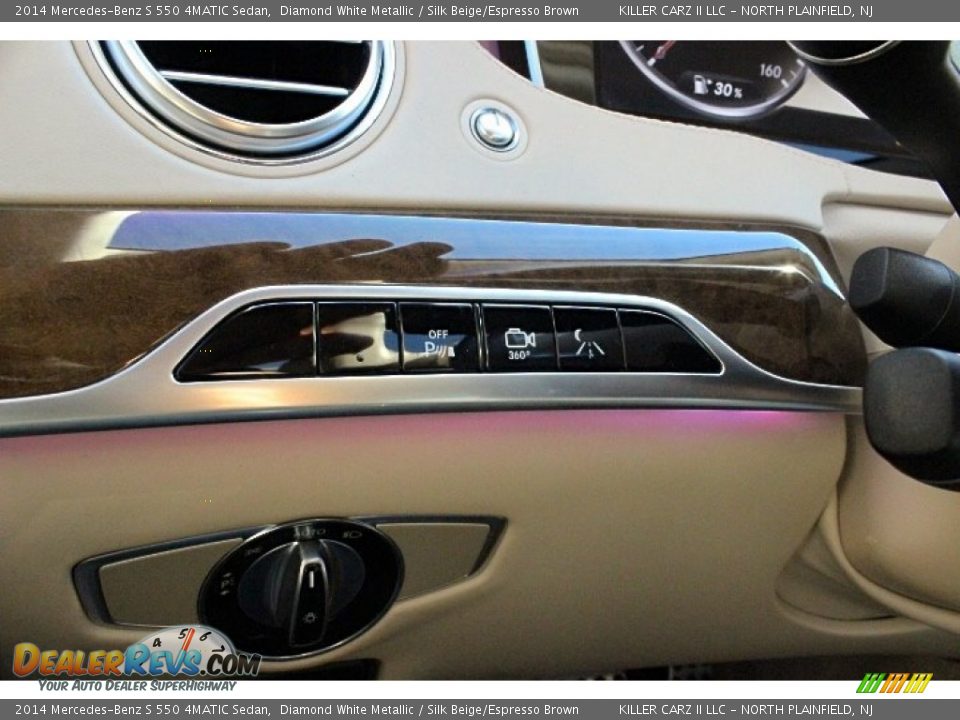 2014 Mercedes-Benz S 550 4MATIC Sedan Diamond White Metallic / Silk Beige/Espresso Brown Photo #32