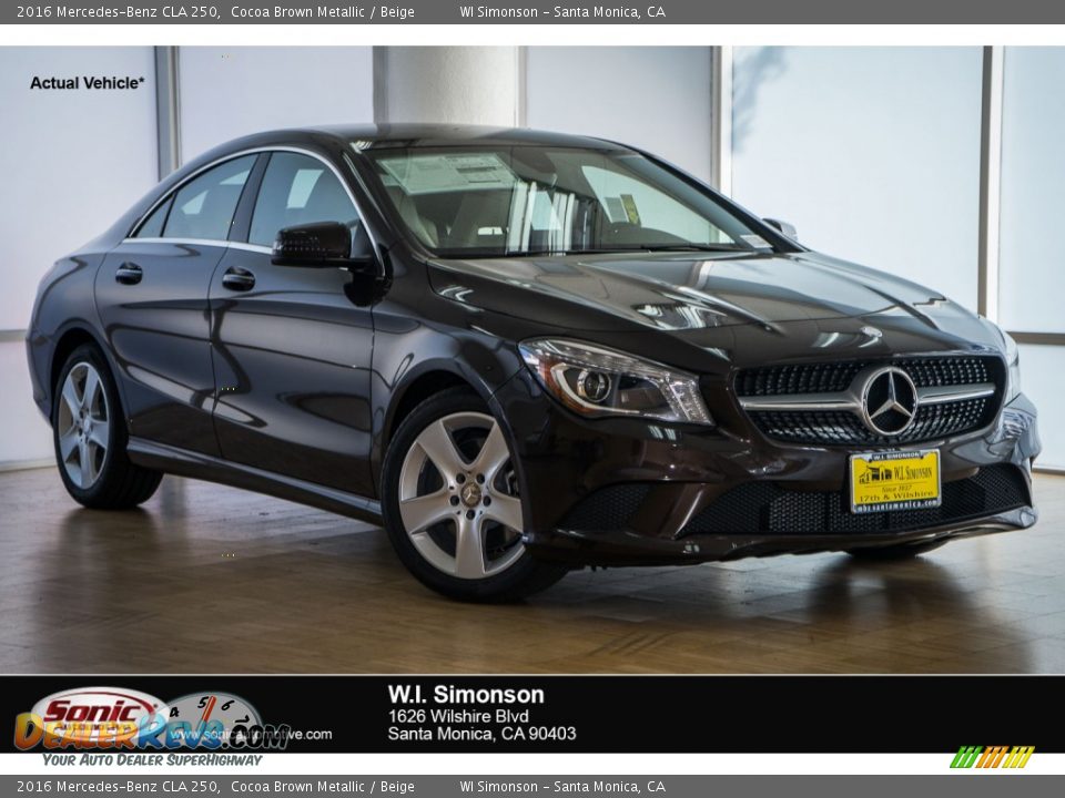 2016 Mercedes-Benz CLA 250 Cocoa Brown Metallic / Beige Photo #1