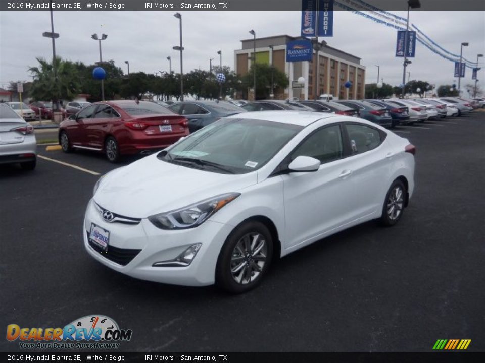 2016 Hyundai Elantra SE White / Beige Photo #5