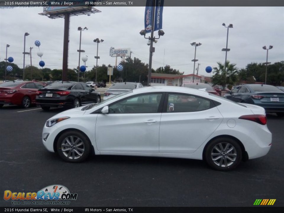 2016 Hyundai Elantra SE White / Beige Photo #7