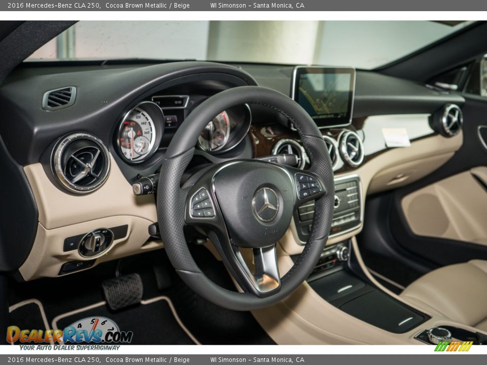 2016 Mercedes-Benz CLA 250 Cocoa Brown Metallic / Beige Photo #6