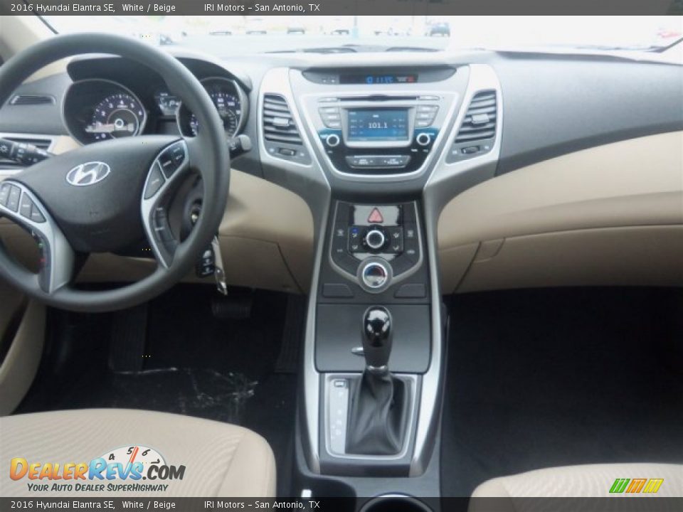 2016 Hyundai Elantra SE White / Beige Photo #16