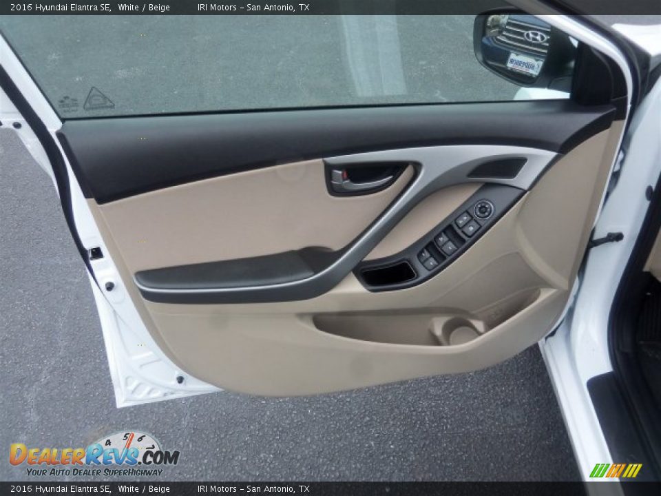 2016 Hyundai Elantra SE White / Beige Photo #20