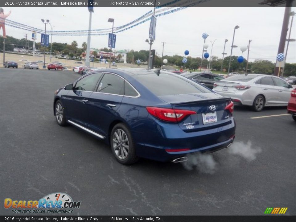2016 Hyundai Sonata Limited Lakeside Blue / Gray Photo #9