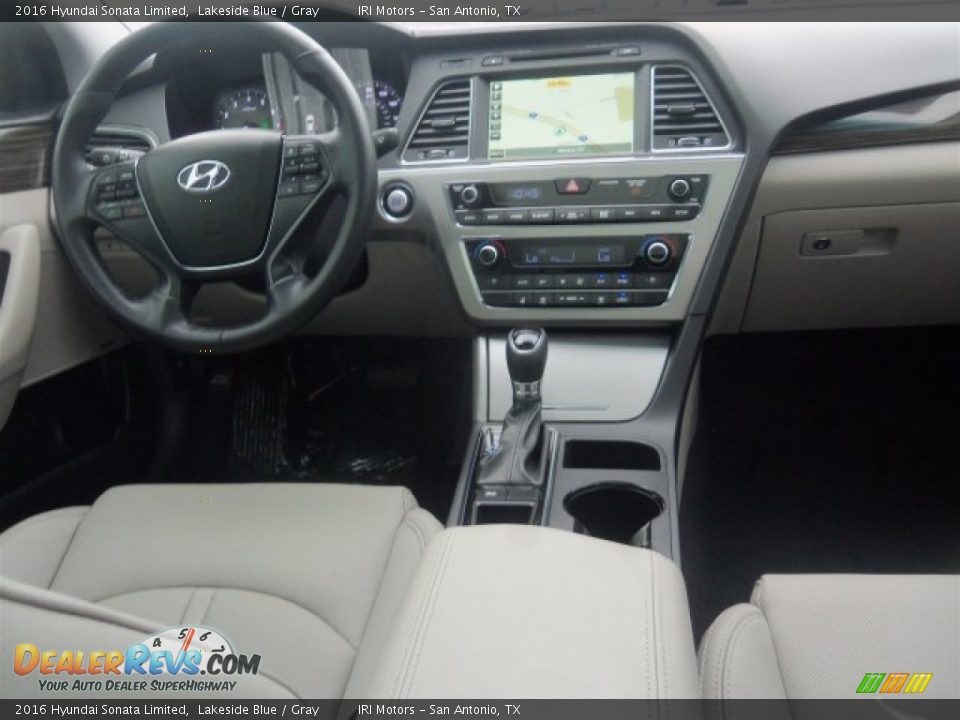 2016 Hyundai Sonata Limited Lakeside Blue / Gray Photo #17