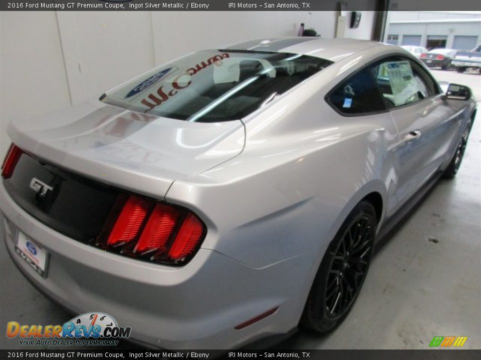 2016 Ford Mustang GT Premium Coupe Ingot Silver Metallic / Ebony Photo #8