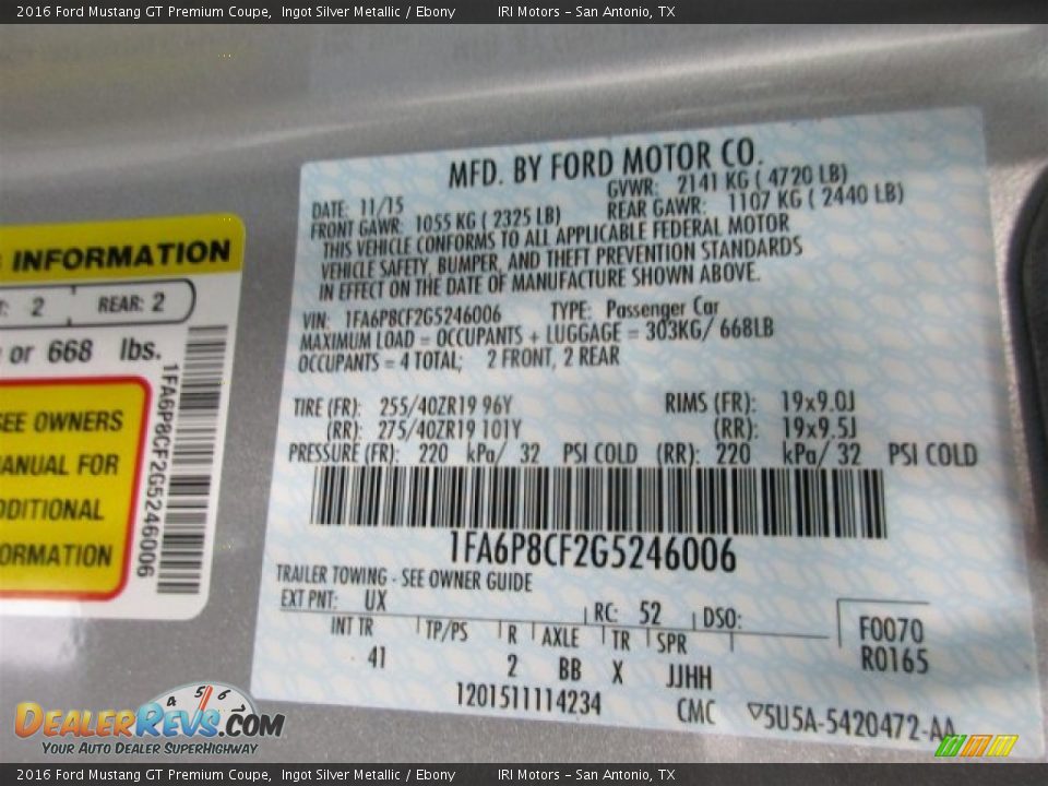 2016 Ford Mustang GT Premium Coupe Ingot Silver Metallic / Ebony Photo #16
