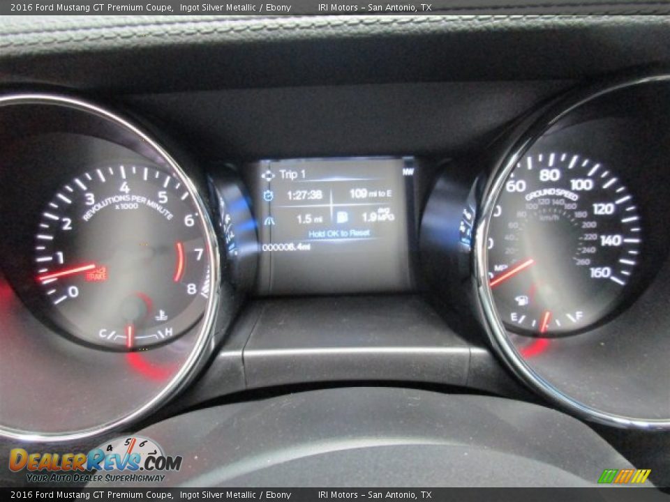 2016 Ford Mustang GT Premium Coupe Ingot Silver Metallic / Ebony Photo #22