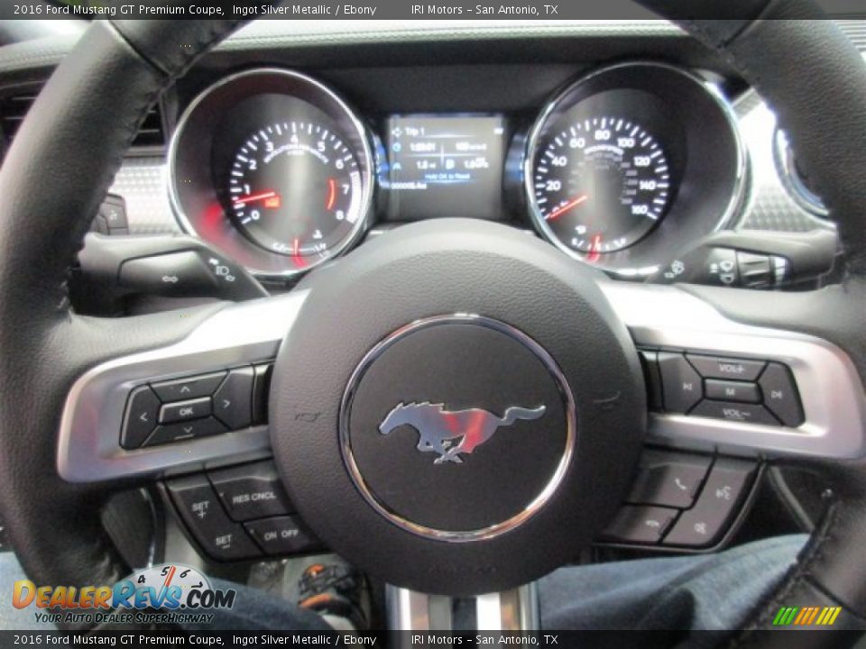 2016 Ford Mustang GT Premium Coupe Ingot Silver Metallic / Ebony Photo #23