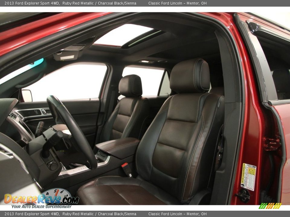 2013 Ford Explorer Sport 4WD Ruby Red Metallic / Charcoal Black/Sienna Photo #6