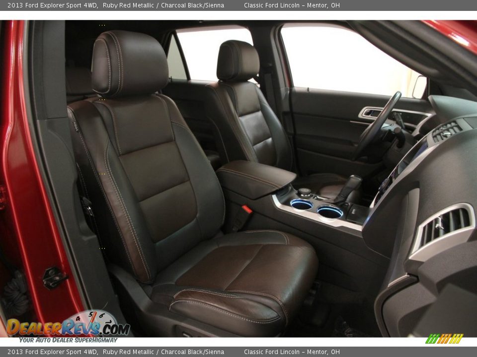 2013 Ford Explorer Sport 4WD Ruby Red Metallic / Charcoal Black/Sienna Photo #14