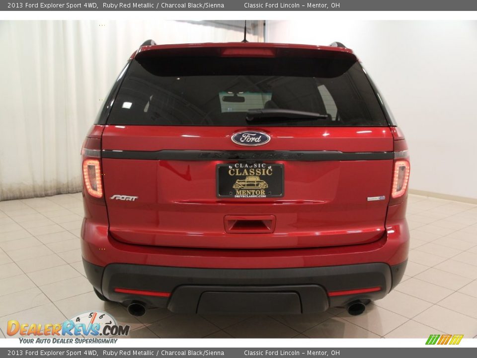 2013 Ford Explorer Sport 4WD Ruby Red Metallic / Charcoal Black/Sienna Photo #18