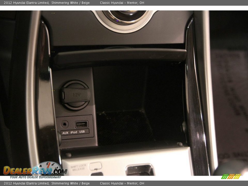 2012 Hyundai Elantra Limited Shimmering White / Beige Photo #13