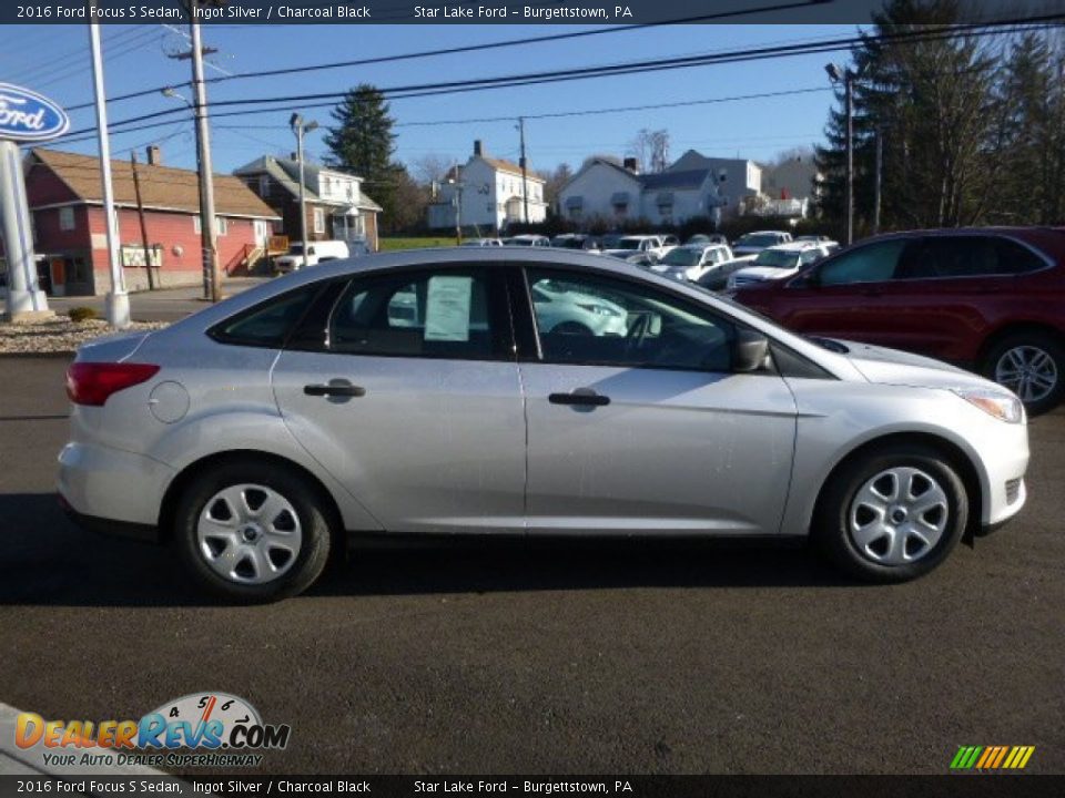 2016 Ford Focus S Sedan Ingot Silver / Charcoal Black Photo #4