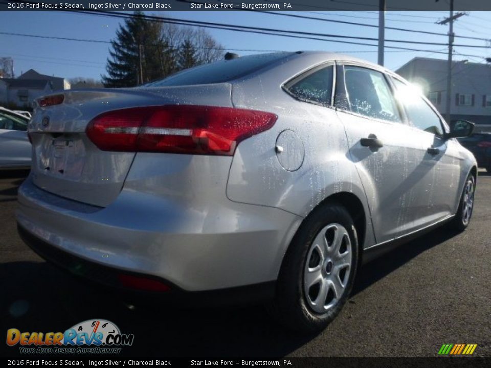 2016 Ford Focus S Sedan Ingot Silver / Charcoal Black Photo #6