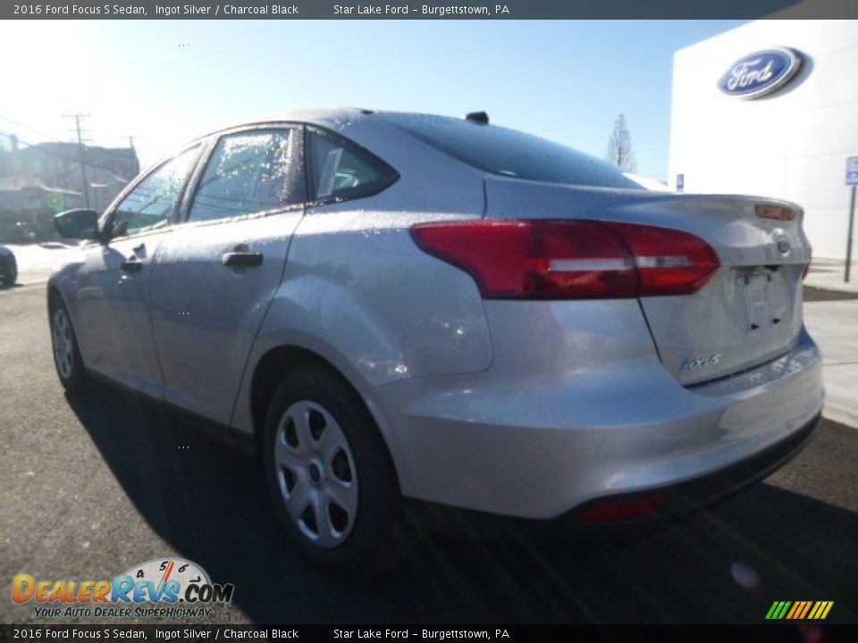 2016 Ford Focus S Sedan Ingot Silver / Charcoal Black Photo #8