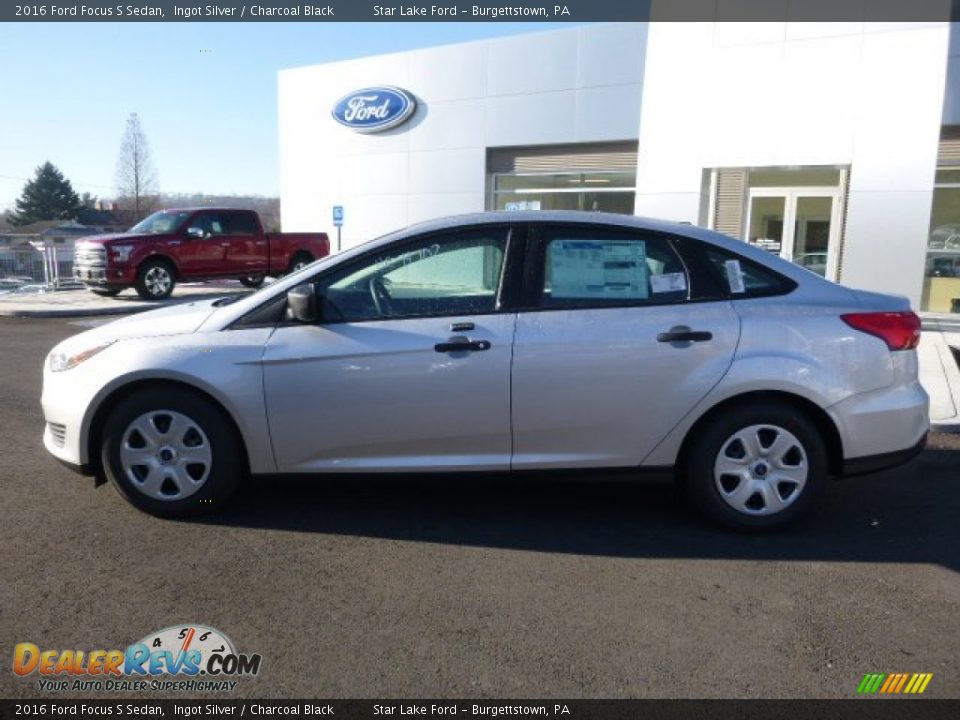 2016 Ford Focus S Sedan Ingot Silver / Charcoal Black Photo #9