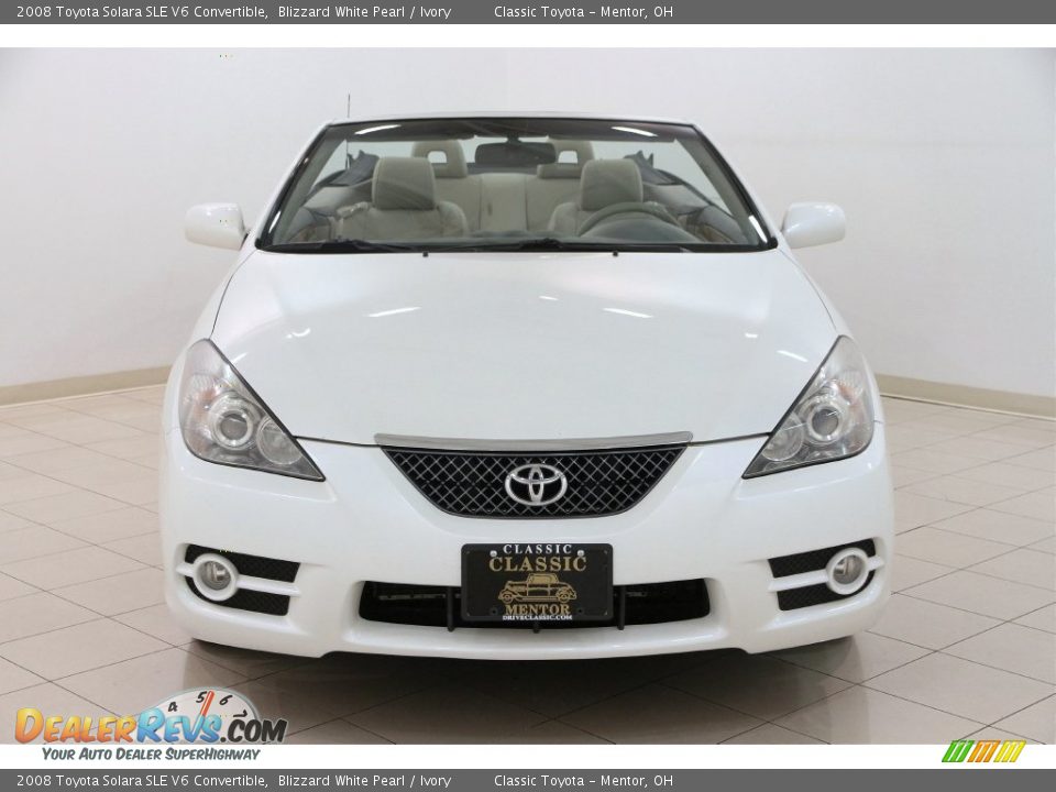2008 Toyota Solara SLE V6 Convertible Blizzard White Pearl / Ivory Photo #3