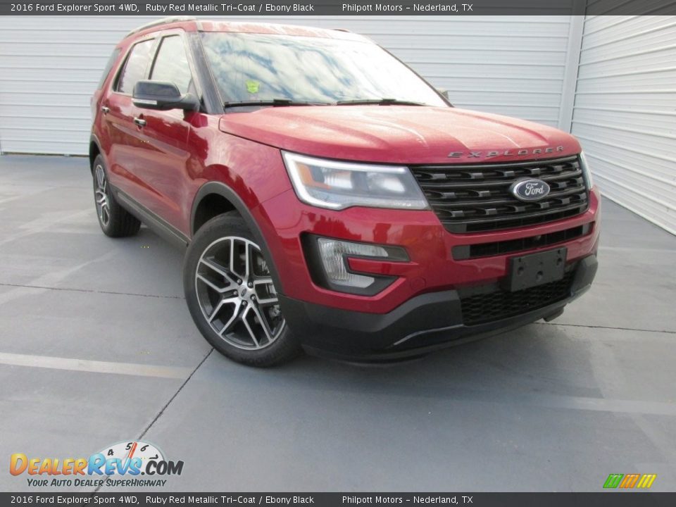 2016 Ford Explorer Sport 4WD Ruby Red Metallic Tri-Coat / Ebony Black Photo #1