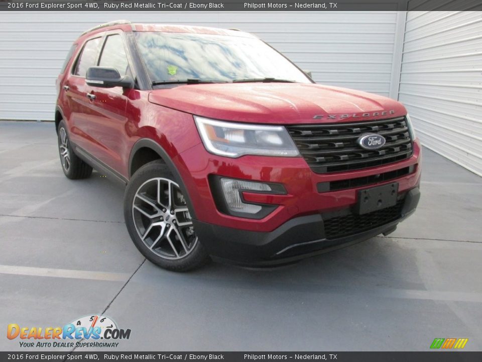 2016 Ford Explorer Sport 4WD Ruby Red Metallic Tri-Coat / Ebony Black Photo #2