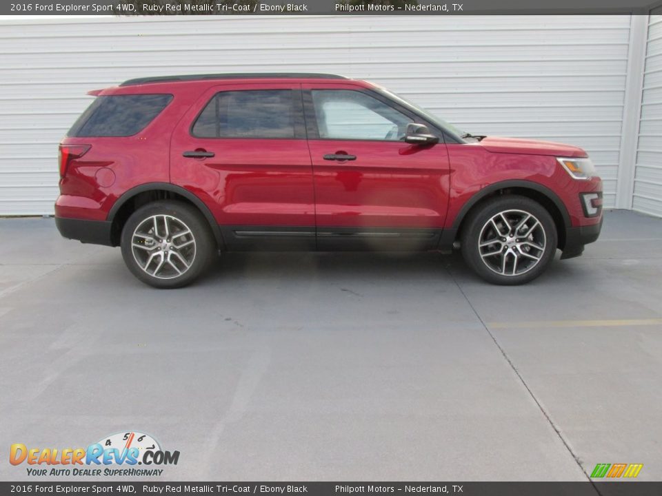 2016 Ford Explorer Sport 4WD Ruby Red Metallic Tri-Coat / Ebony Black Photo #3