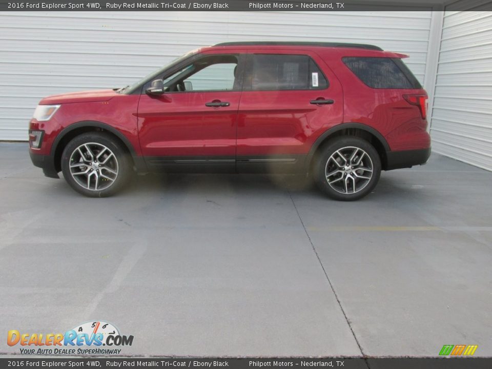 2016 Ford Explorer Sport 4WD Ruby Red Metallic Tri-Coat / Ebony Black Photo #6