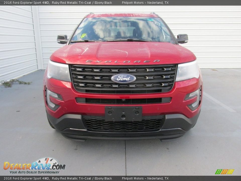 2016 Ford Explorer Sport 4WD Ruby Red Metallic Tri-Coat / Ebony Black Photo #8