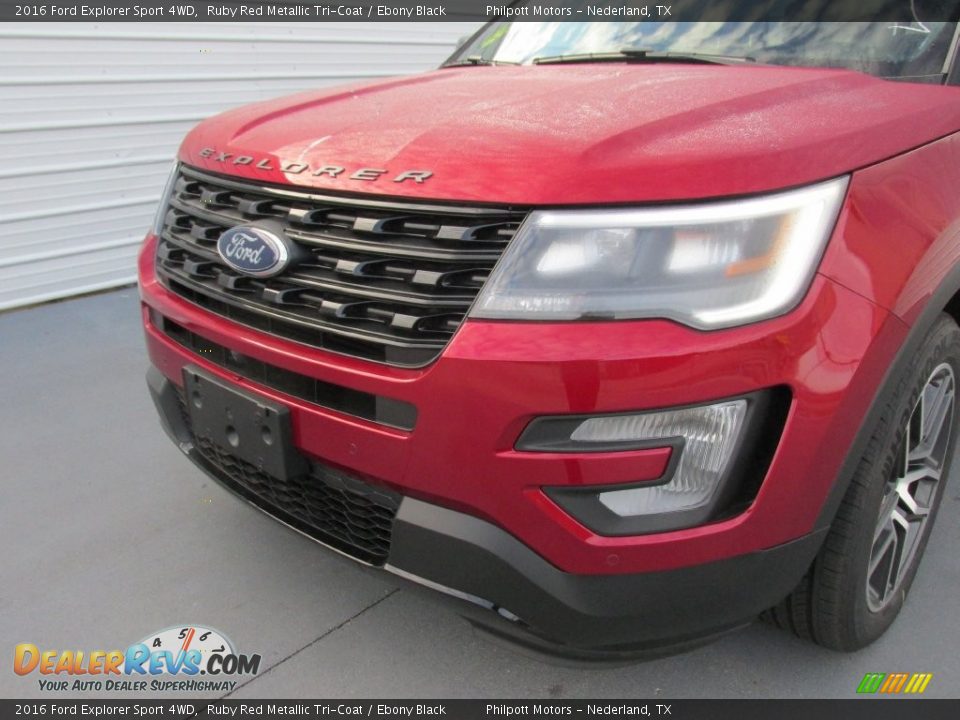 2016 Ford Explorer Sport 4WD Ruby Red Metallic Tri-Coat / Ebony Black Photo #10