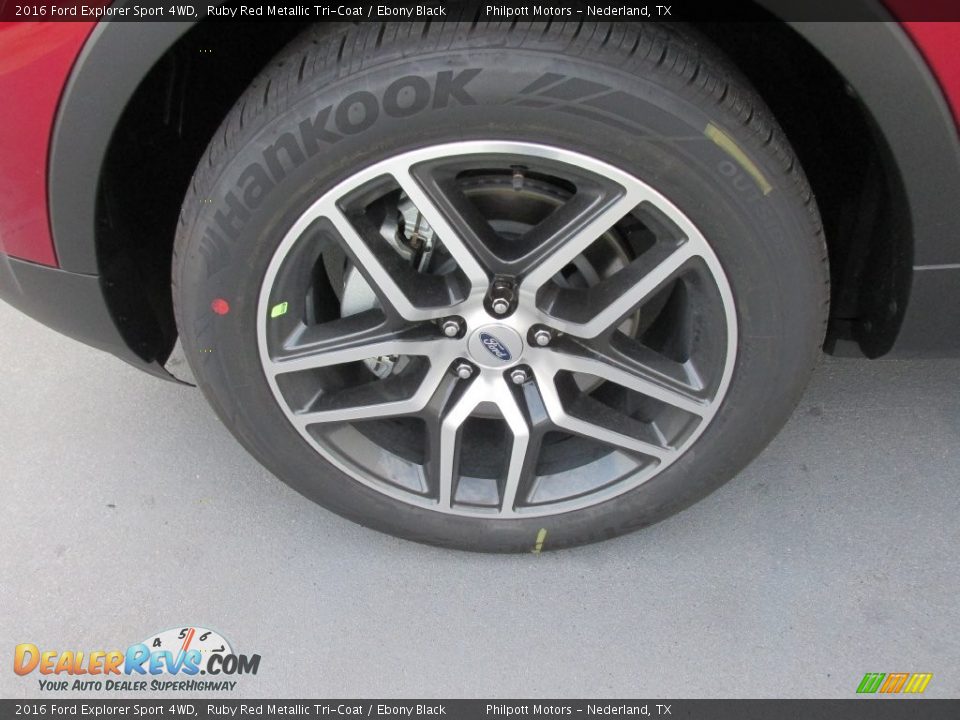 2016 Ford Explorer Sport 4WD Ruby Red Metallic Tri-Coat / Ebony Black Photo #11