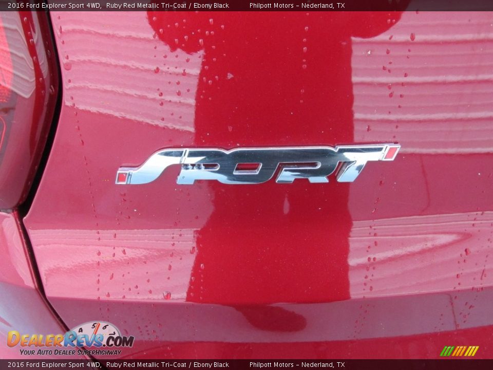 2016 Ford Explorer Sport 4WD Ruby Red Metallic Tri-Coat / Ebony Black Photo #13