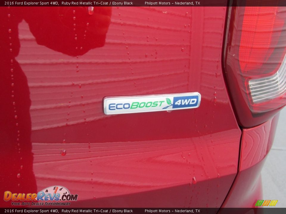 2016 Ford Explorer Sport 4WD Ruby Red Metallic Tri-Coat / Ebony Black Photo #15
