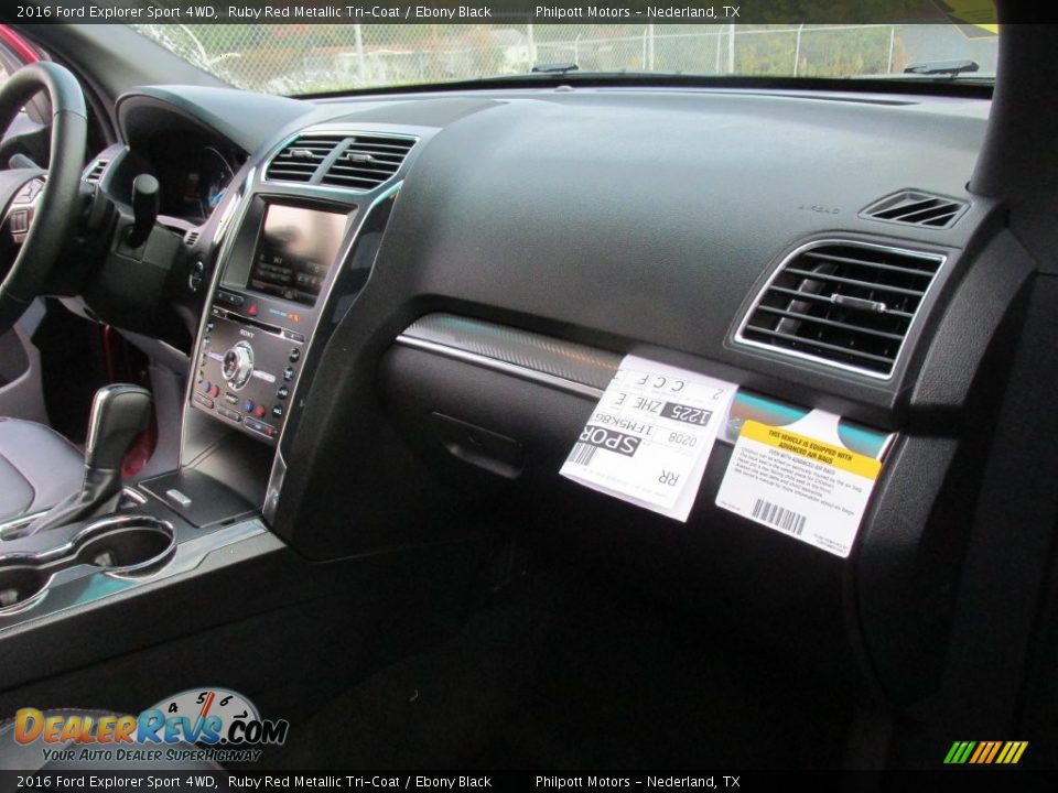 2016 Ford Explorer Sport 4WD Ruby Red Metallic Tri-Coat / Ebony Black Photo #16