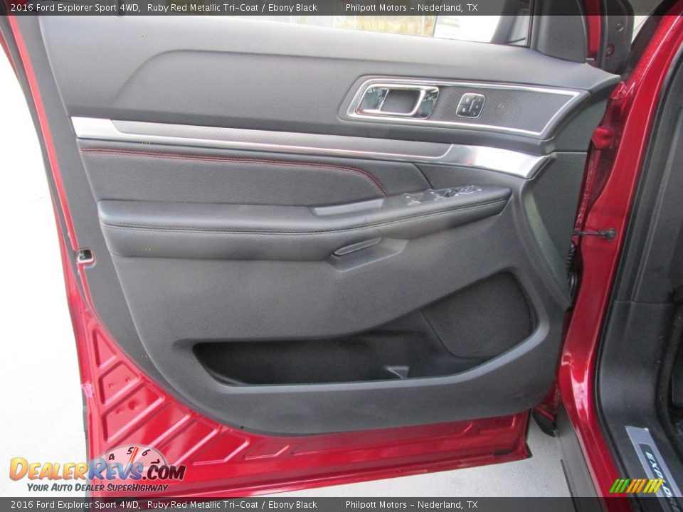 2016 Ford Explorer Sport 4WD Ruby Red Metallic Tri-Coat / Ebony Black Photo #22