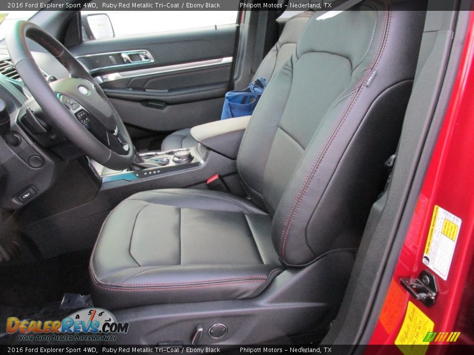 2016 Ford Explorer Sport 4WD Ruby Red Metallic Tri-Coat / Ebony Black Photo #24