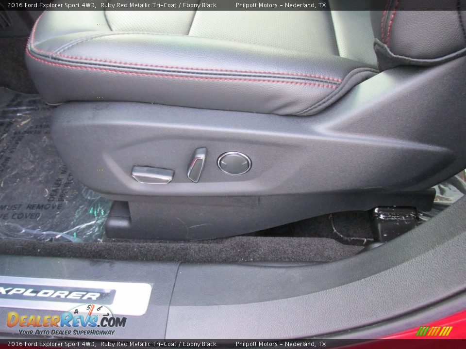 2016 Ford Explorer Sport 4WD Ruby Red Metallic Tri-Coat / Ebony Black Photo #25