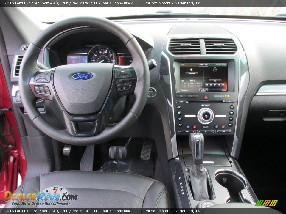 2016 Ford Explorer Sport 4WD Ruby Red Metallic Tri-Coat / Ebony Black Photo #27