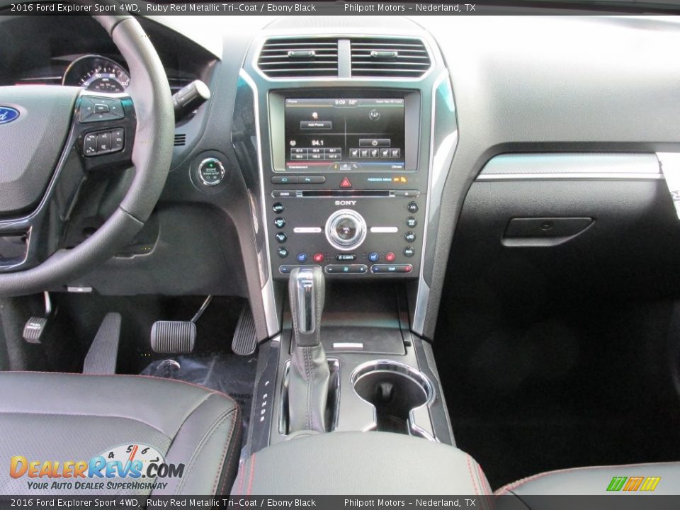 2016 Ford Explorer Sport 4WD Ruby Red Metallic Tri-Coat / Ebony Black Photo #28