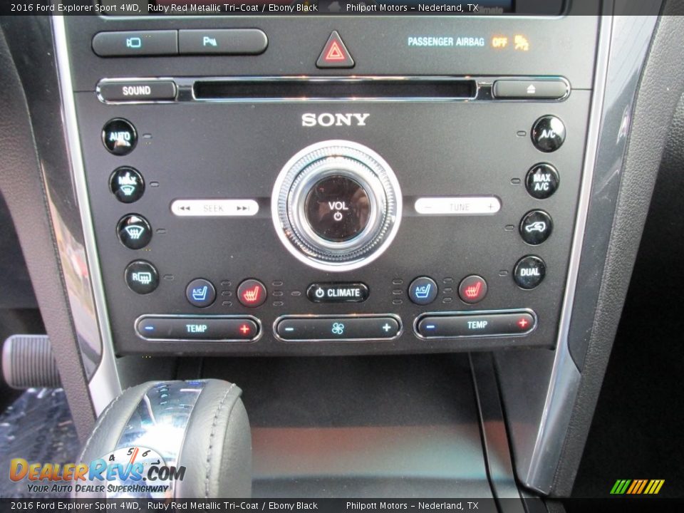 2016 Ford Explorer Sport 4WD Ruby Red Metallic Tri-Coat / Ebony Black Photo #30