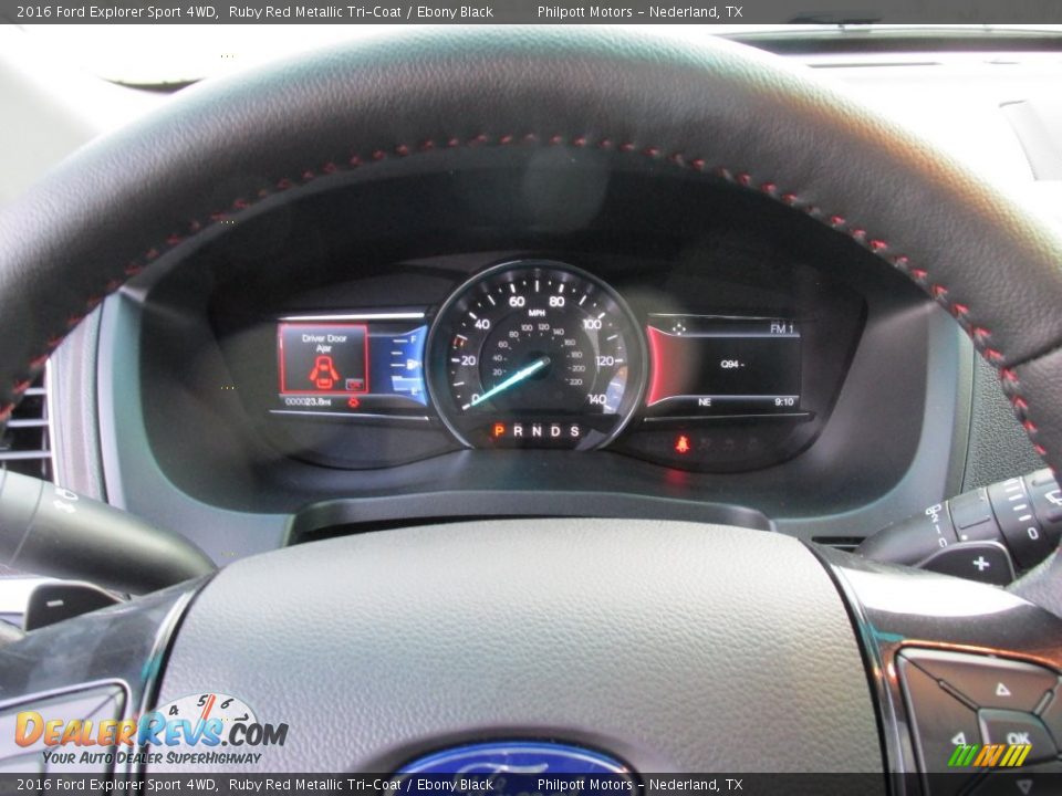 2016 Ford Explorer Sport 4WD Ruby Red Metallic Tri-Coat / Ebony Black Photo #35