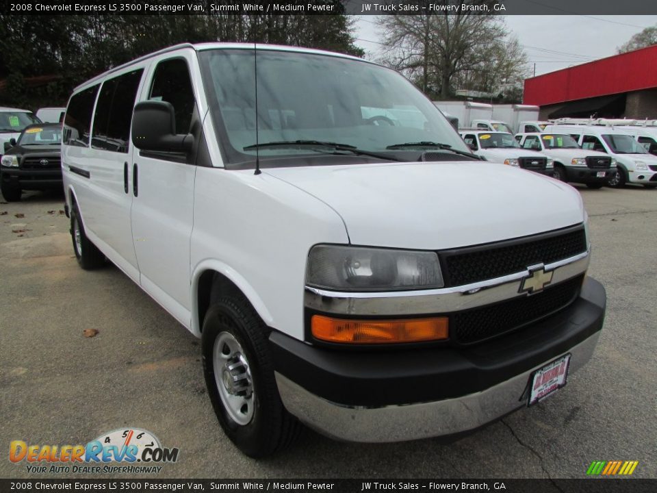 2008 Chevrolet Express LS 3500 Passenger Van Summit White / Medium Pewter Photo #5