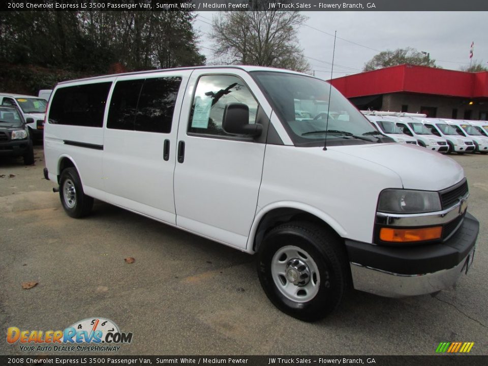 2008 Chevrolet Express LS 3500 Passenger Van Summit White / Medium Pewter Photo #6