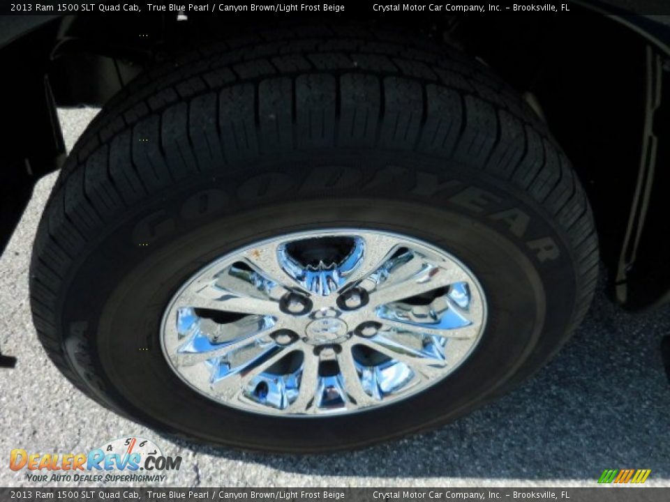 2013 Ram 1500 SLT Quad Cab True Blue Pearl / Canyon Brown/Light Frost Beige Photo #14
