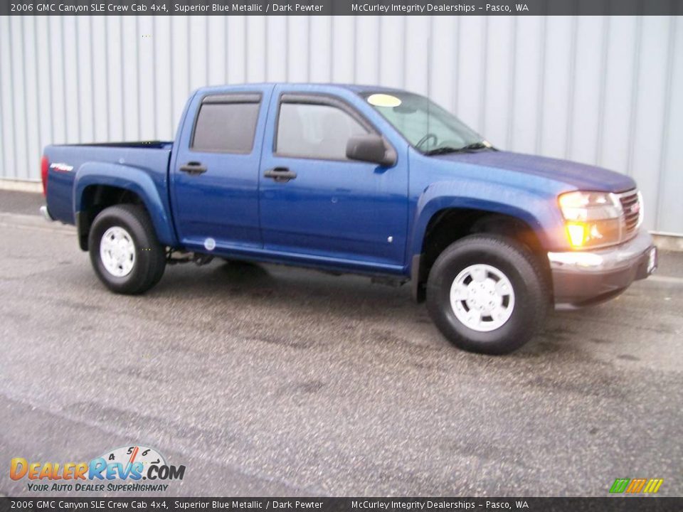 2006 GMC Canyon SLE Crew Cab 4x4 Superior Blue Metallic / Dark Pewter Photo #1