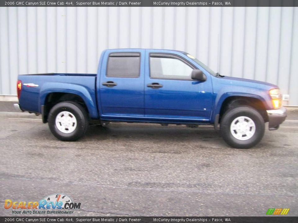 2006 GMC Canyon SLE Crew Cab 4x4 Superior Blue Metallic / Dark Pewter Photo #2