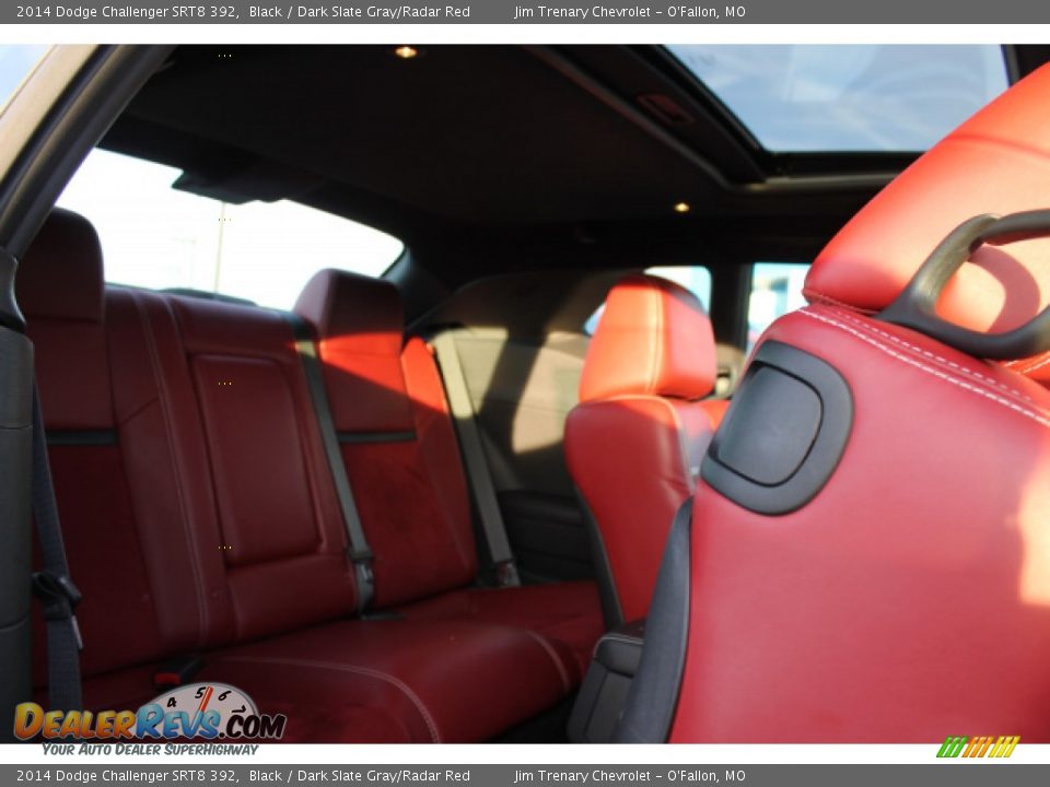2014 Dodge Challenger SRT8 392 Black / Dark Slate Gray/Radar Red Photo #9